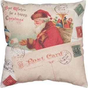 Primitives by Kathy - Vintage Style Decorative Throw Pillow - Letter to Santa